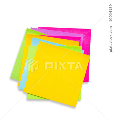Colorful sticky notes on white background. Colorful sticky notes on white background. 10034129