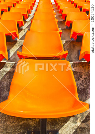 Empty stadium seat. 10034130