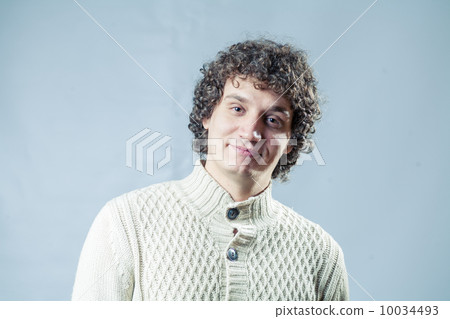 Curly white man in studio Curly white man in studio 10034493
