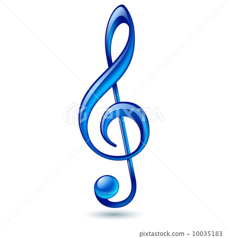 Blue treble clef Blue treble clef 10035183