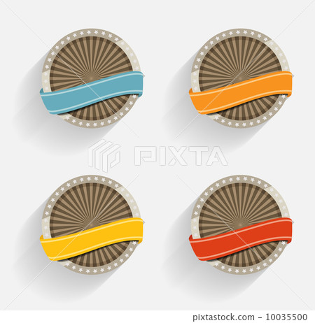 Vector Label Set in Retro Style 10035500