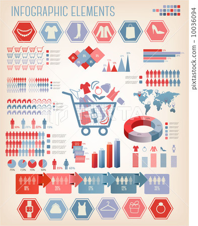 Shopping infographics. Vector. 10036094