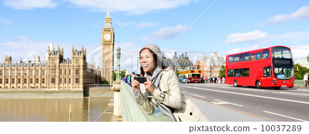London travel banner - woman and Big Ben 10037289