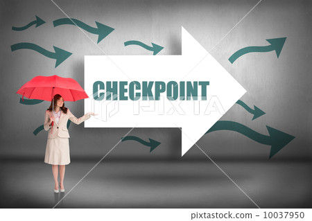 Checkpoint against arrows pointing 10037950