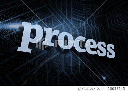 Process against futuristic black and blue background 10038245
