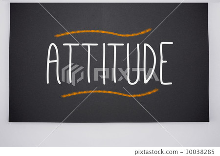 Attitude written on big blackboard 10038285