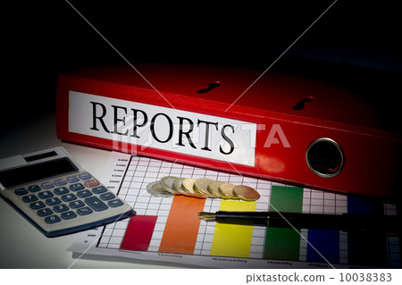 Reports on red business binder 10038383