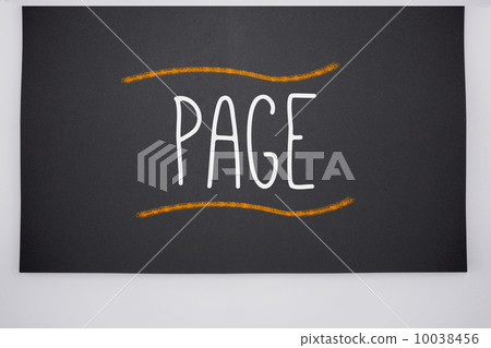 Page written on big blackboard 10038456