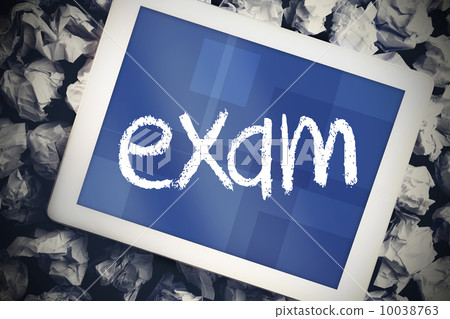 Exam against tablet pc with blue screen 10038763