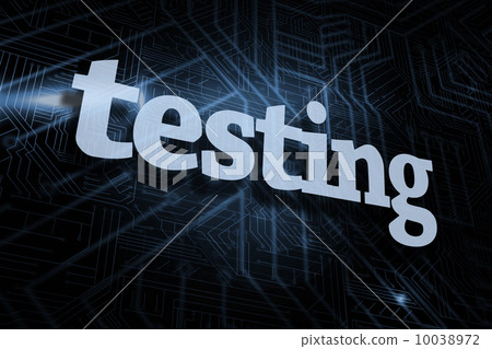 Testing against futuristic black and blue background 10038972