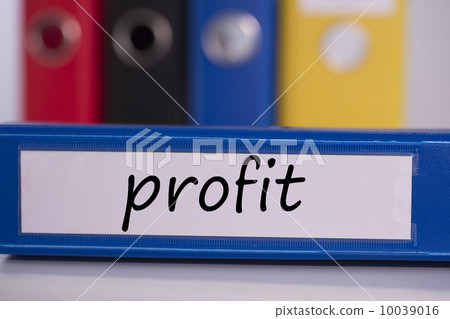 Profit on blue business binder 10039016
