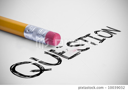 Question against pencil with an eraser Question against pencil with an eraser 10039032