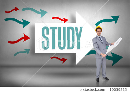 Study against arrows pointing 10039213