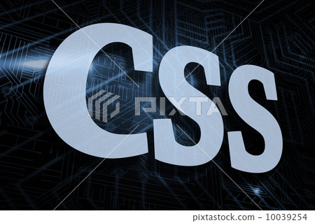 Css against futuristic black and blue background 10039254