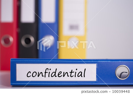 Confidential on blue business binder 10039448