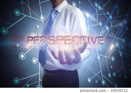 Businessman presenting the word perspective 10039722