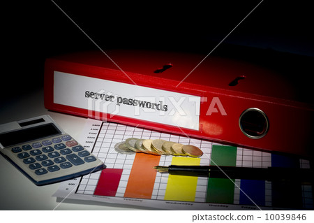 Server passwords on red business binder 10039846