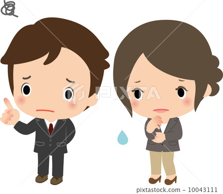 Worried businessmen and businesswomen Worried businessmen and businesswomen 10043111