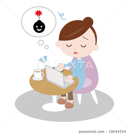 Net trouble disgusting woman - Stock Illustration [10044354] - PIXTA