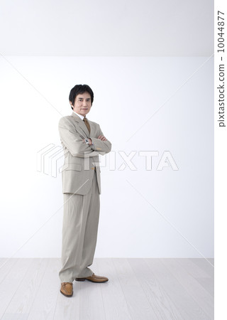 Male businessman Army whole body 10044877