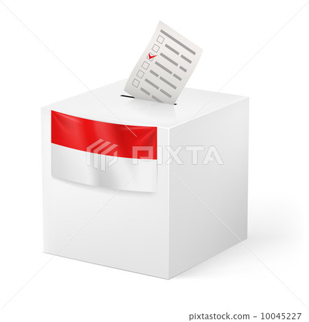 Ballot box with voting paper. Monaco Ballot box with voting paper. Monaco 10045227