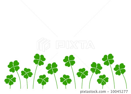 Crayon touch illustration Four-leaf clover 10045277