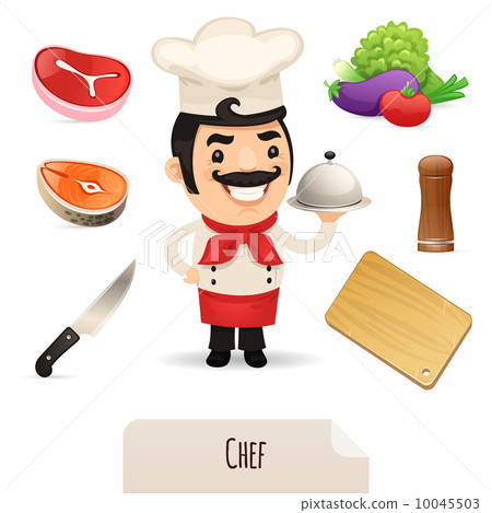 Male Chef Icons Set 10045503
