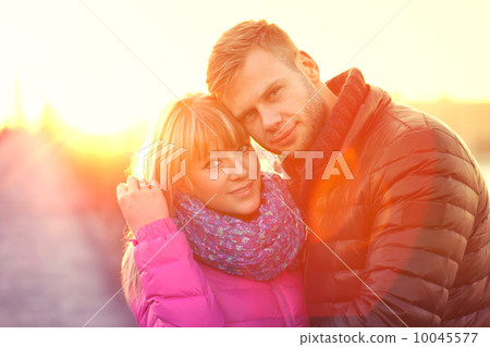 Young couple in love outdoor 10045577