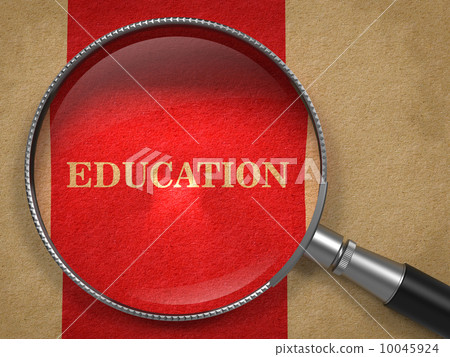 Education Concept - Magnifying Glass. Education Concept - Magnifying Glass. 10045924