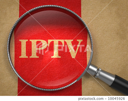 IPTV Concept - Magnifying Glass. 10045926