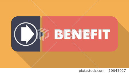 Benefit Concept on Orange in Flat Design. 10045927