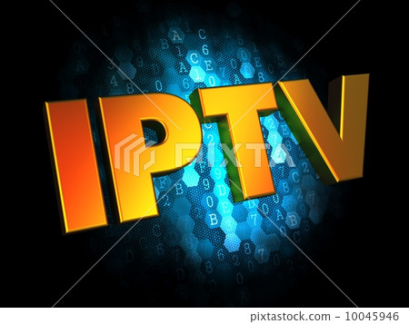IPTV Concept on Digital Background. 10045946