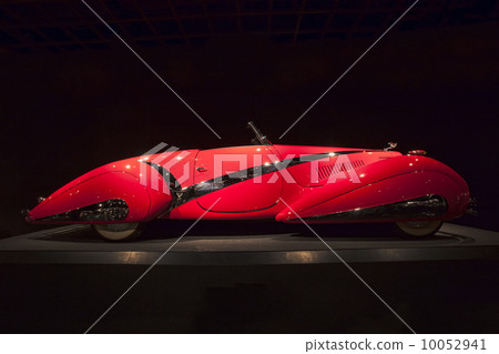 Vintage red 1937 Cadillac V16 convertible automobile  10052941