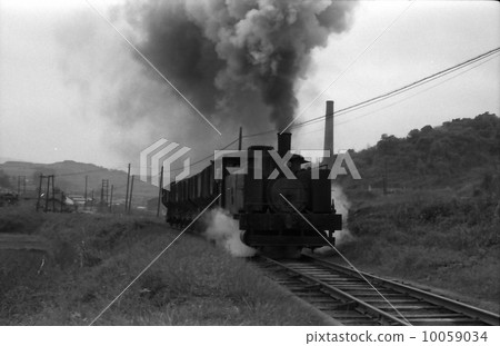 Steam Locomotive Of The Kyushu Chikuho Coal Stock Photo