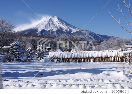 冬季精美的富士山 10059634