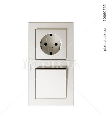Socket & switch. On a white background. 10060765