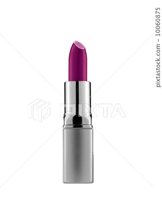 purple lipstick isolated on white 10060875