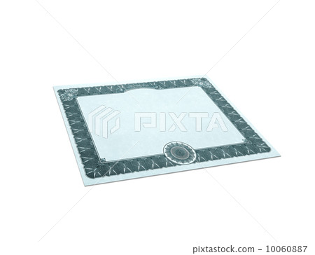 Classic guilloche border paper isolated on white Classic guilloche border paper isolated on white 10060887