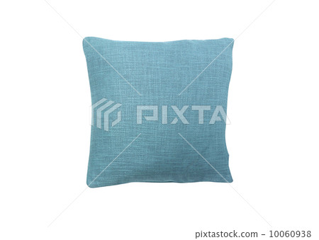 Blue pillow isolated on white 10060938