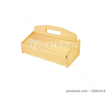 wooden breadbasket for bread isolated 10061018