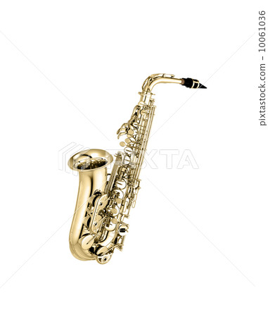 saxophone isolated under the white background 10061036