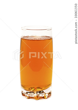 Apple juice in glass isolated on white background 10061350