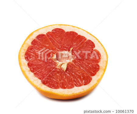 slice of grapefruit isolated on white background with clipping path slice of grapefruit isolated on white background with clipping path 10061370