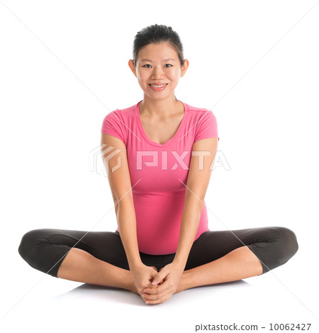 Pregnant yoga butterfly position 10062427