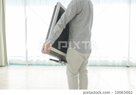 Male carrying television 10063002