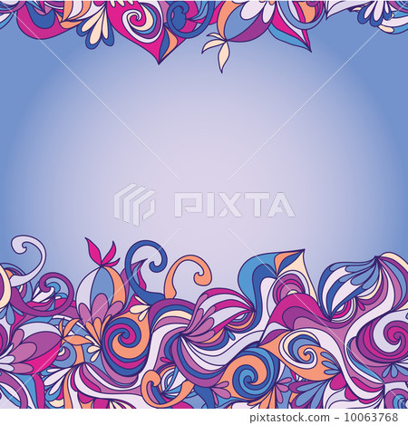 card with abstract hand-drawn waves pattern card with abstract hand-drawn waves pattern 10063768