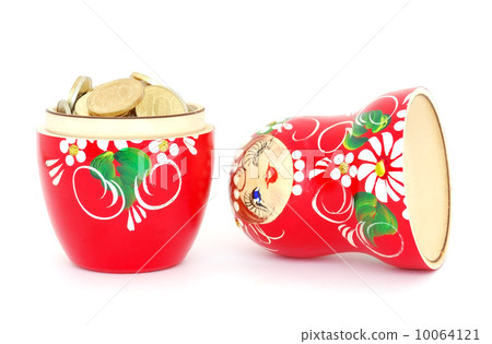 Russian Doll with Coins 10064121