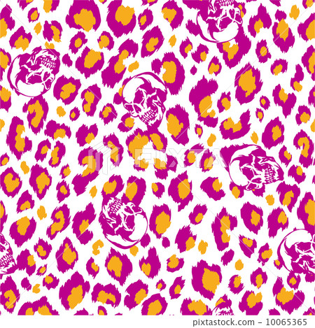 Skull on leopard print 10065365