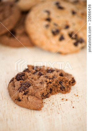 Bite taken chocolate cookie 10066436