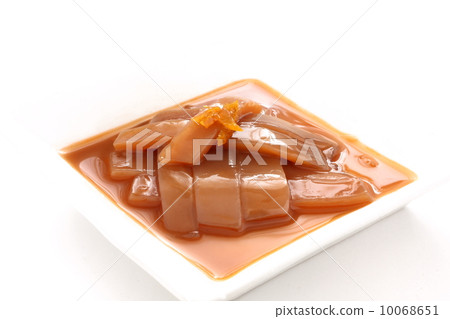 烏賊白色背景鹽味的辣日本纖巧 10068651